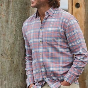 Faherty NWT The All Time Shirt 2XL Niagara River Plaid